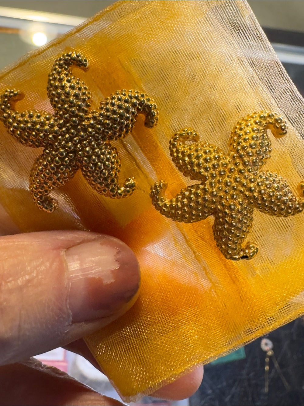 14k Large Starfish earrings